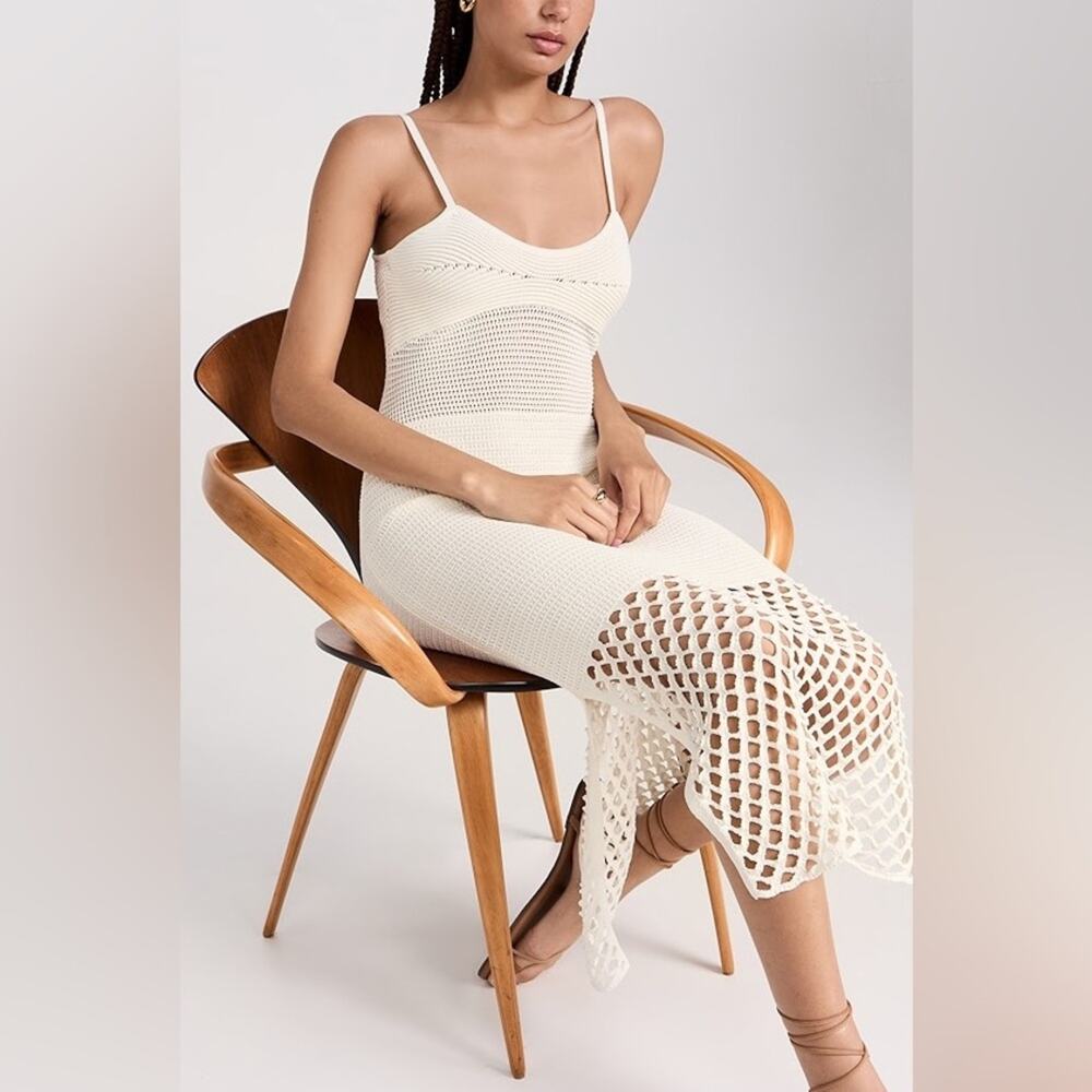 Frame Corset Crochet Midi dress off-white - XL - Picture 2 of 12